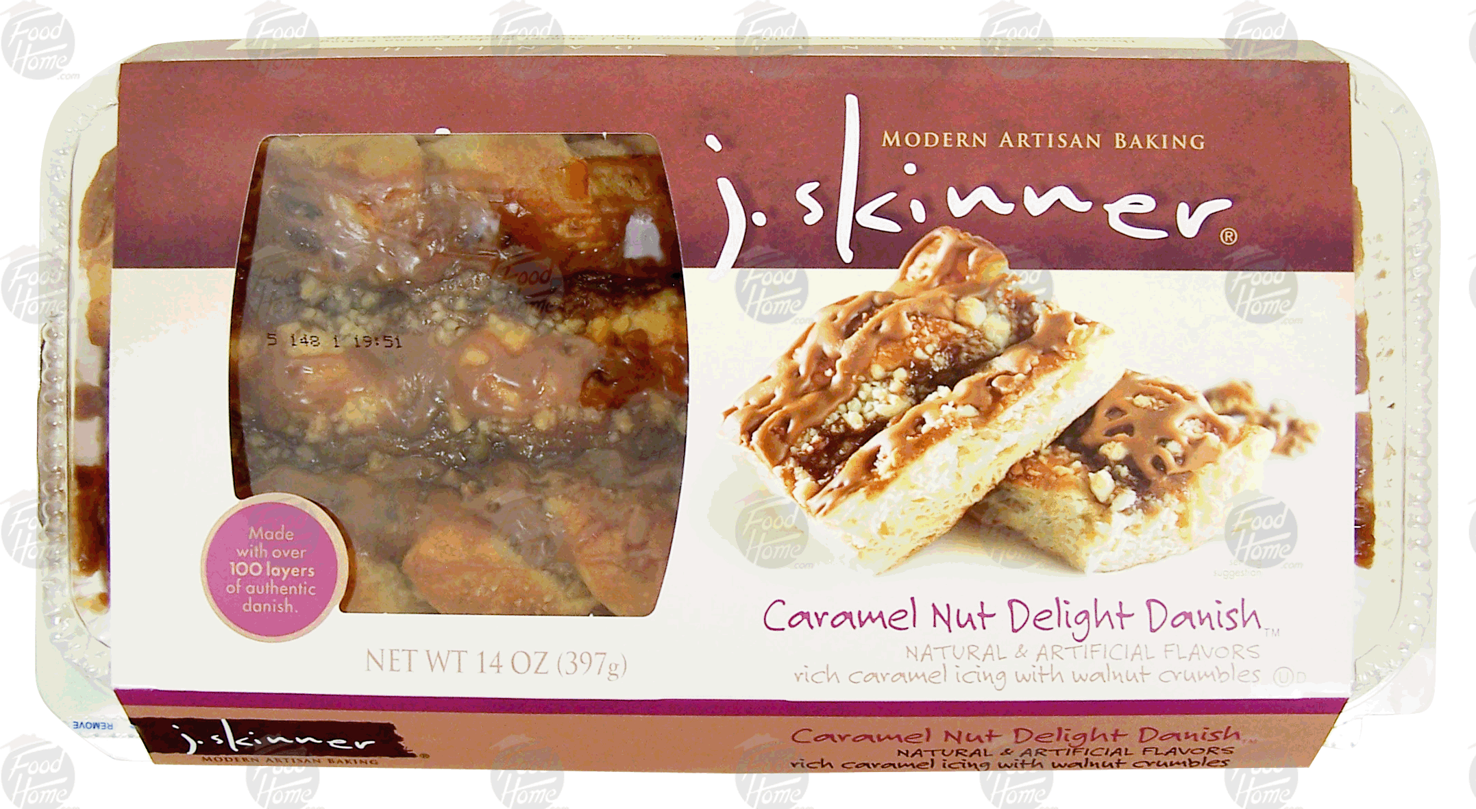 J. Skinner  caramel nut delight danish, rich caramel icing with walnut crumbles Full-Size Picture